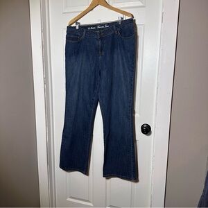 L.L. Bean Women's Dark Blue Flare Jeans